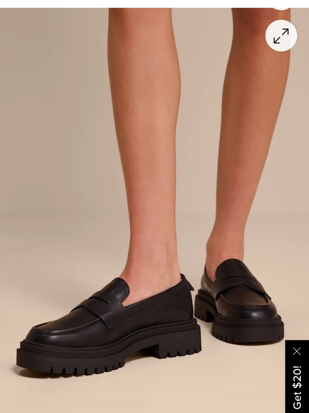 MIA GIRL Chunky Black Platform Penny Loafers Size 10